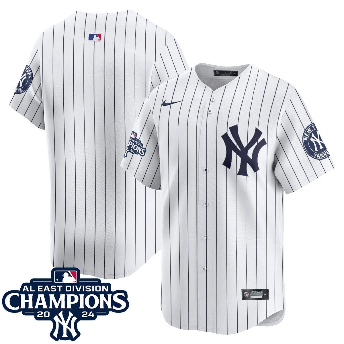 Yankees 2024 AL East Champions Jersey - All Stitched