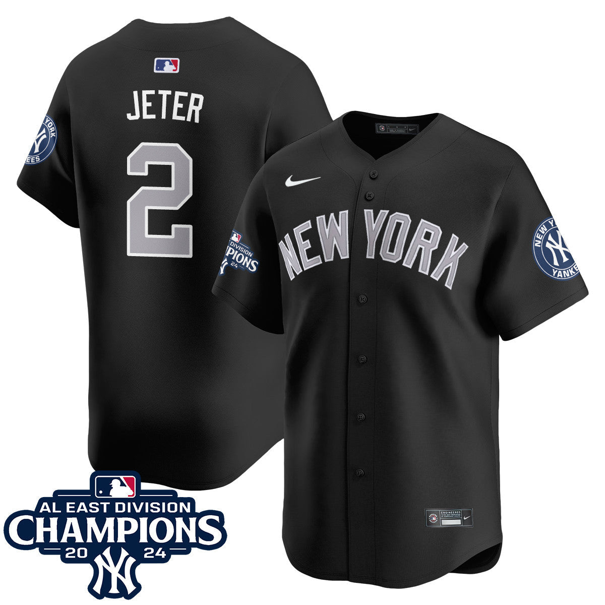 Yankees 2024 AL East Champions Jersey - All Stitched