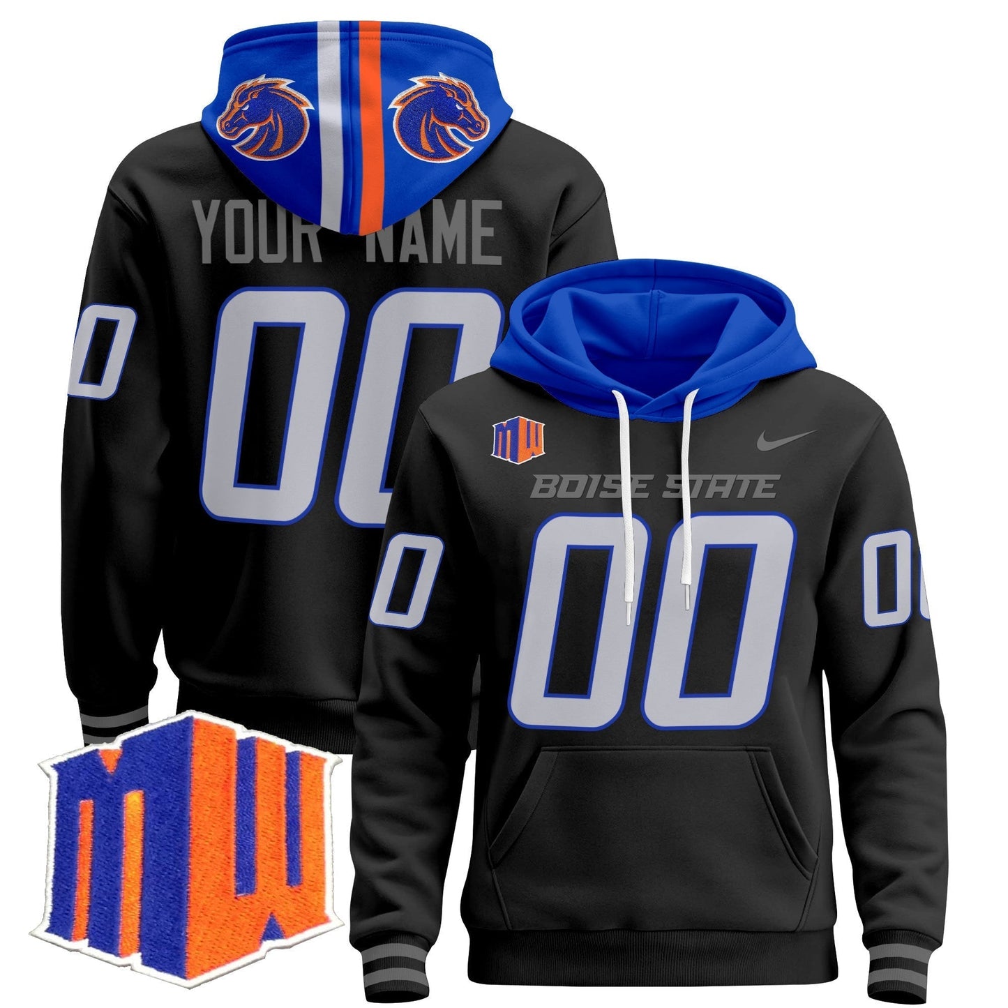 Boise State Broncos 2025 Custom Pullover Hoodie