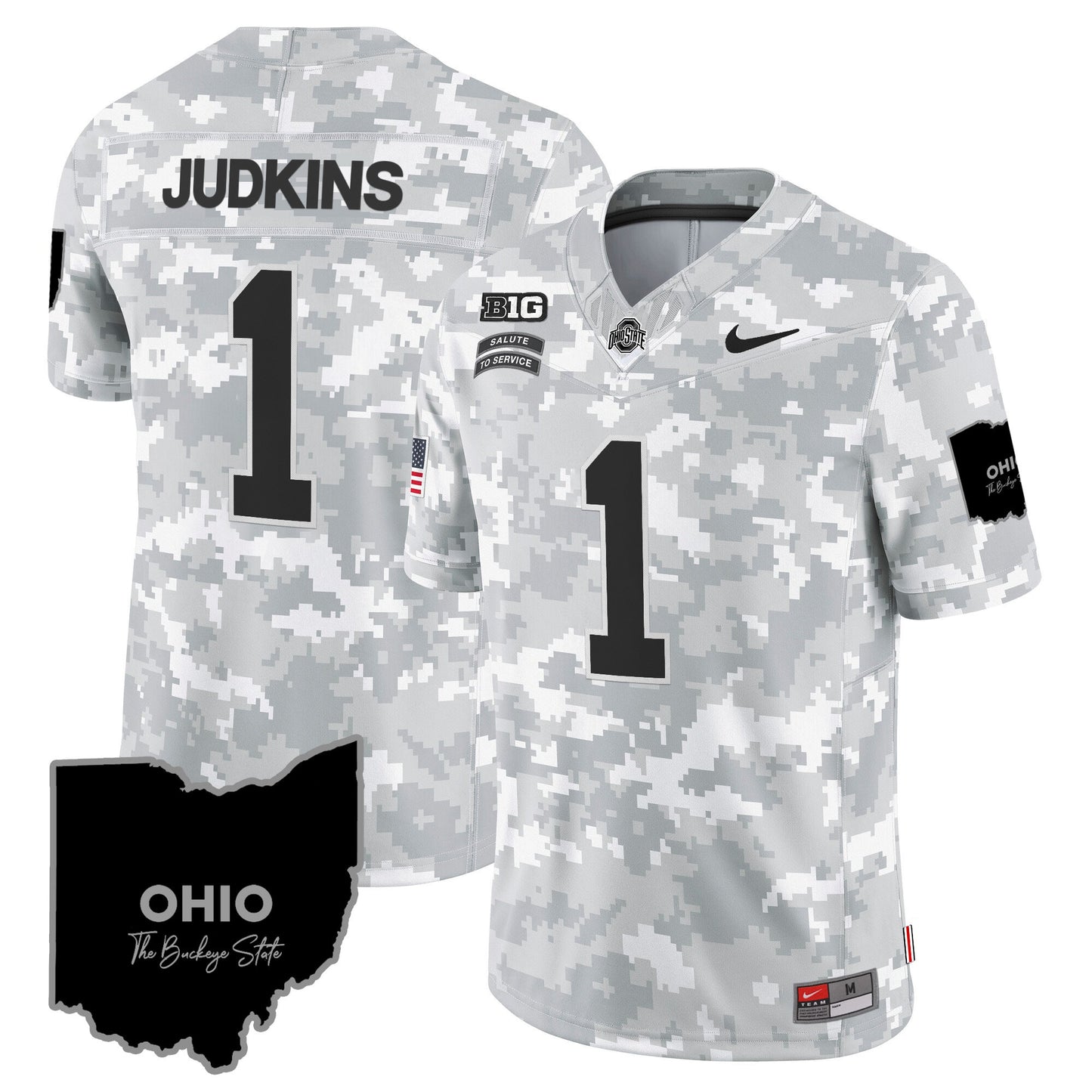 Ohio State Buckeyes 2024 Salute to Service Vapor Limited Jersey - All Stitched