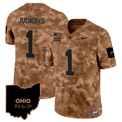 Ohio State Buckeyes 2024 Salute to Service Vapor Limited Jersey - All Stitched