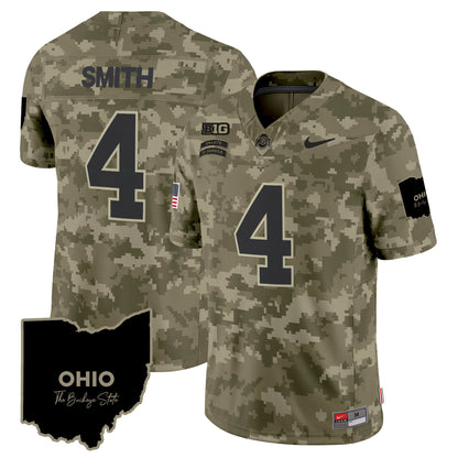 Ohio State Buckeyes 2024 Salute to Service Vapor Limited Jersey - All Stitched