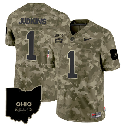 Ohio State Buckeyes 2024 Salute to Service Vapor Limited Jersey - All Stitched