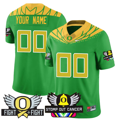 Custom Oregon Ducks Alternate Vapor Limited Jersey - All Stitched
