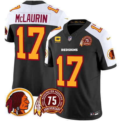 Washington Redskins 75th Patch Throwback Vapor Limited Jersey - All Stitched