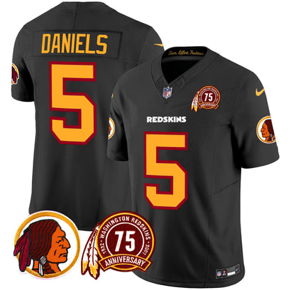 Washington Redskins 75th Patch Throwback Vapor Limited Jersey - All Stitched