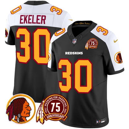 Washington Redskins 75th Patch Throwback Vapor Limited Jersey - All Stitched