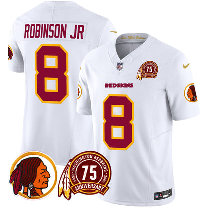 Washington Redskins 75th Patch Throwback Vapor Limited Jersey - All Stitched