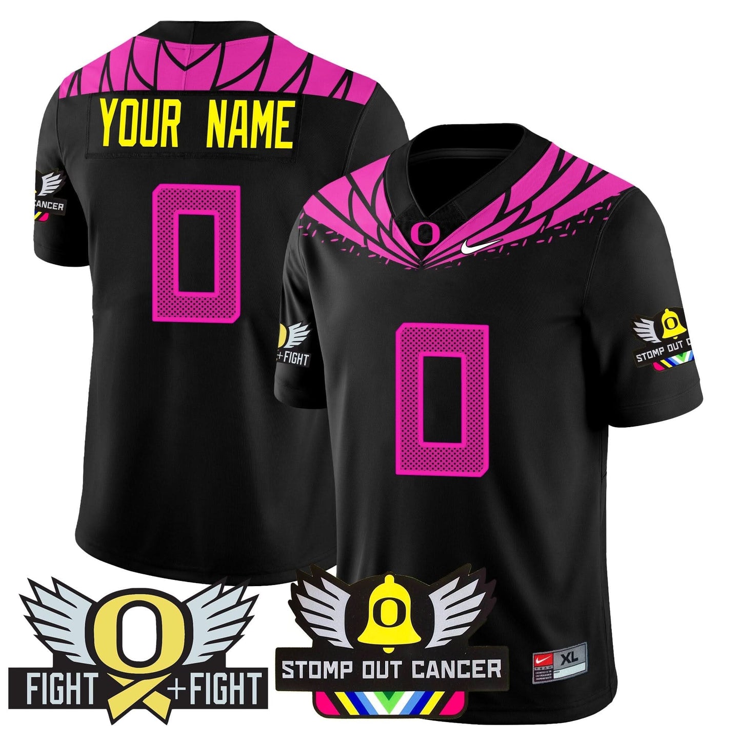 Custom Oregon Ducks Alternate Vapor Limited Jersey - All Stitched