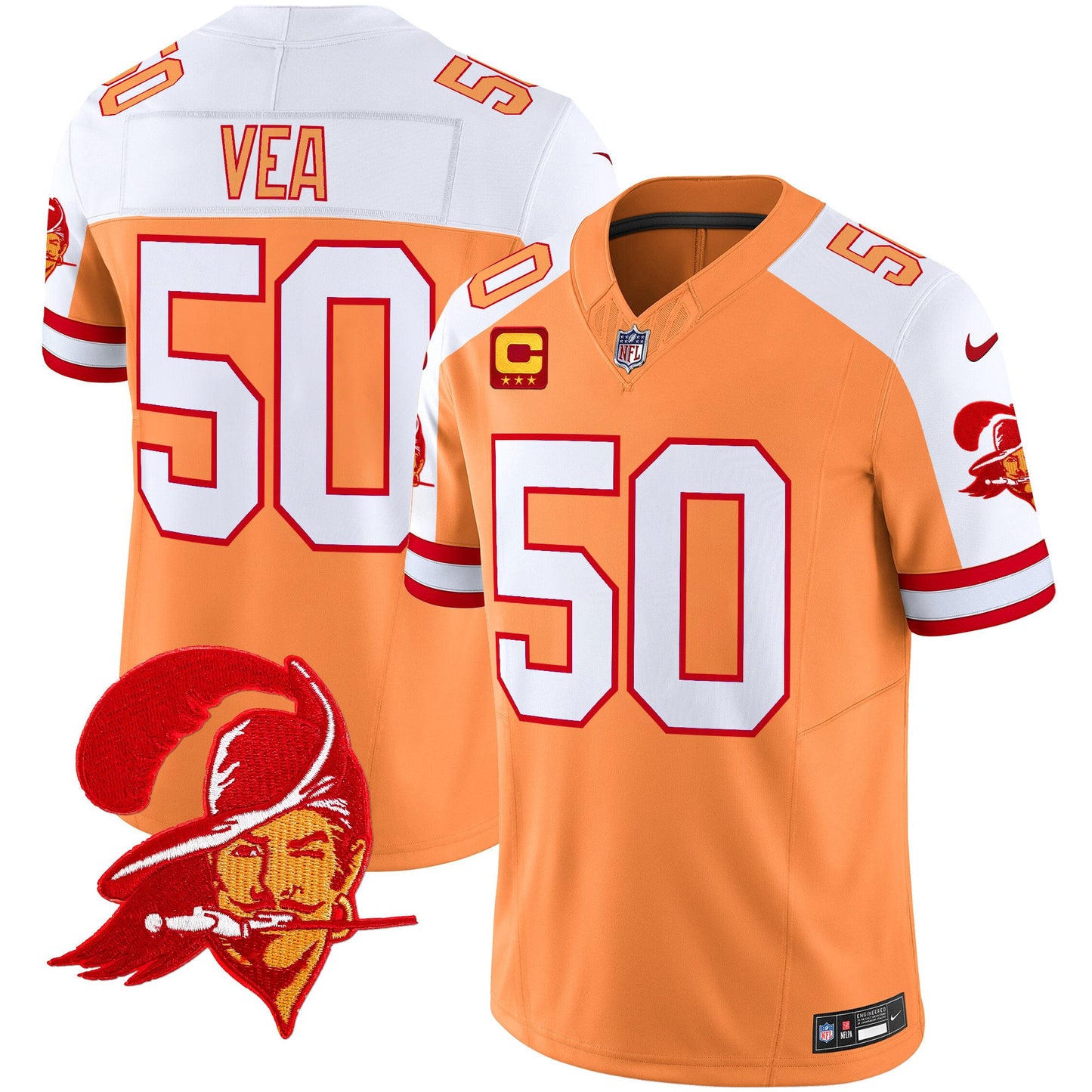 Tampa Bay Buccaneers Throwback Vapor Limited Jersey V2 - All Stitched