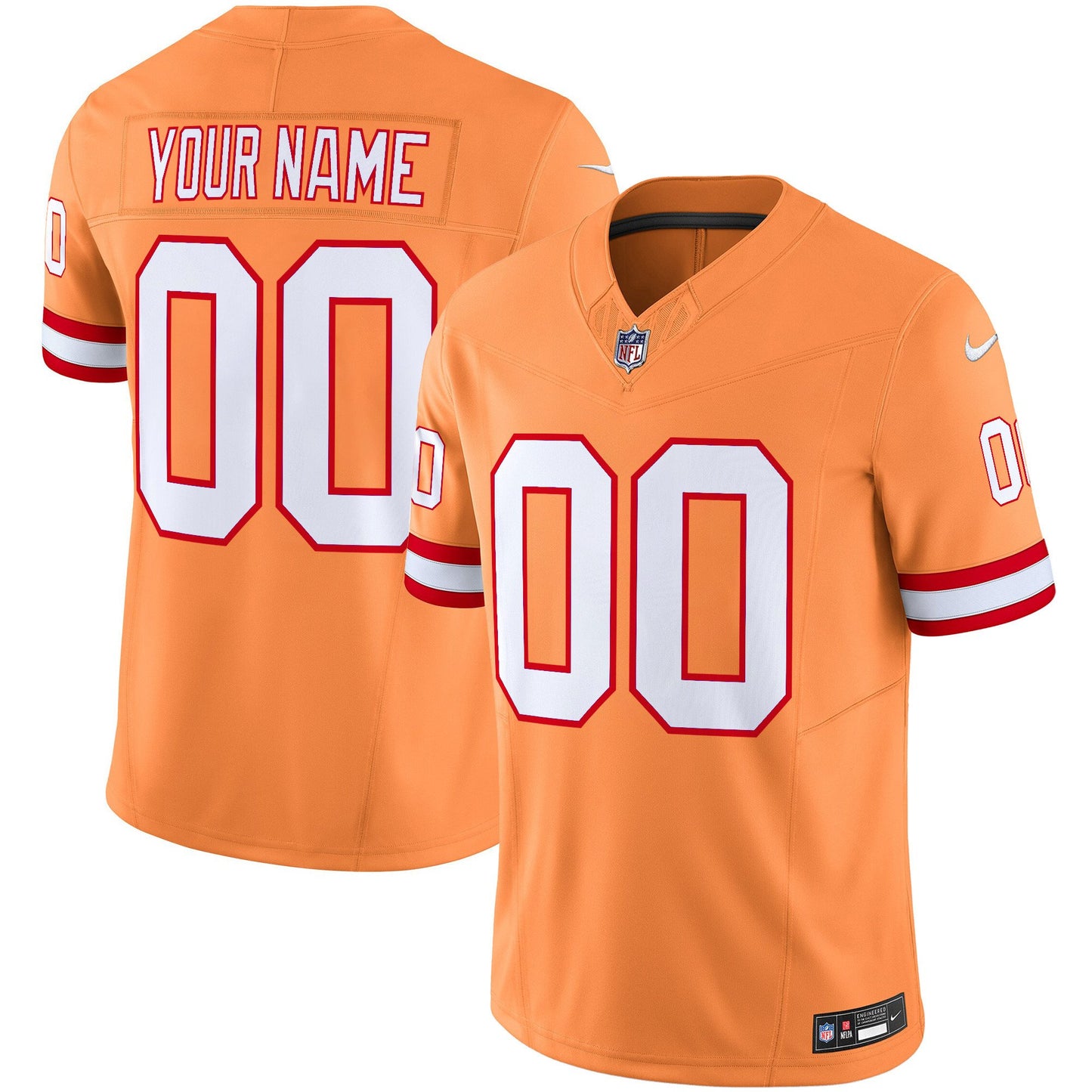 Tampa Bay Buccaneers Throwback Vapor Limited Custom Jersey V2 - All Stitched