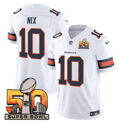 Denver Broncos Super Bowl 50 Patch Vapor Limited Jersey - All Stitched