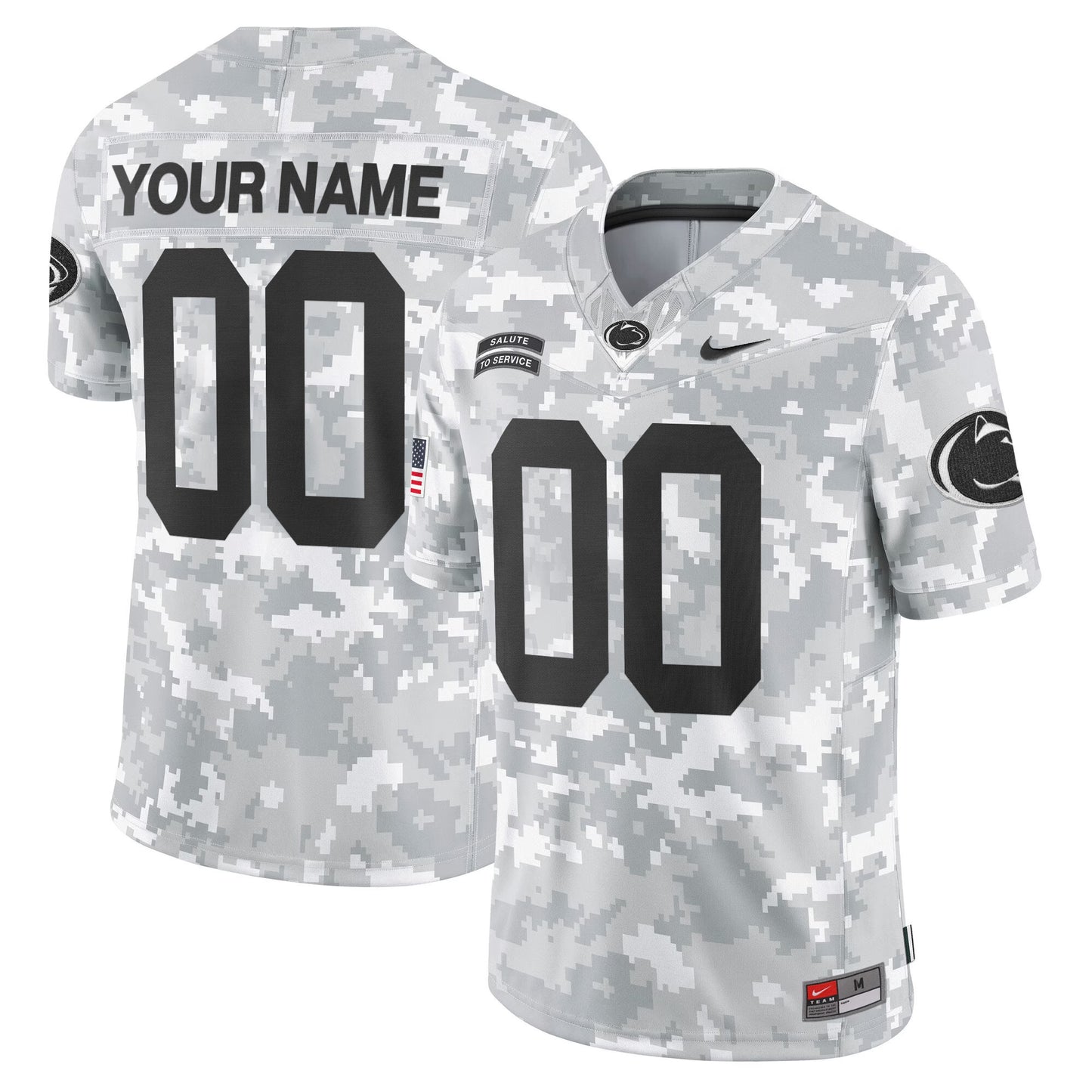 Penn State Nittany Lions 2024 Salute to Service Vapor Limited Custom Jersey - Arctic Camo - All Stitched