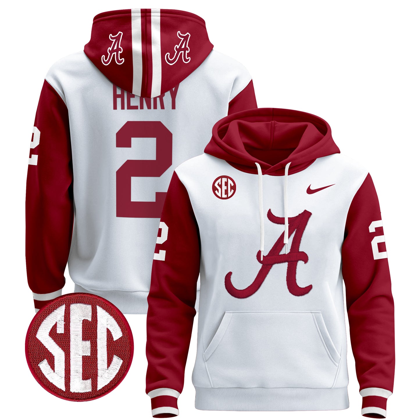 Alabama Crimson Tide 2024 Pullover Hoodie V2 - All Stitched