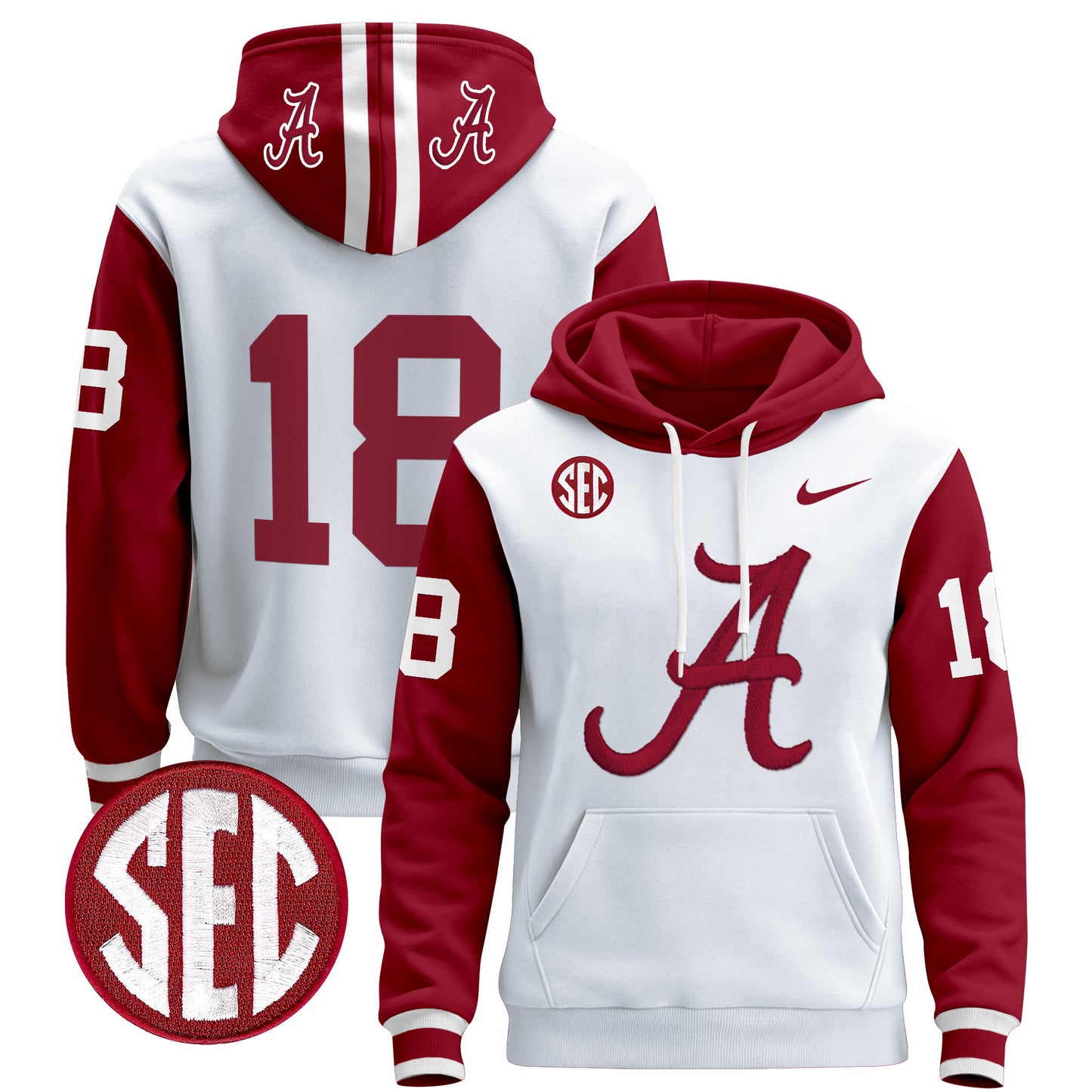 Alabama Crimson Tide 2024 Pullover Hoodie V2 - All Stitched