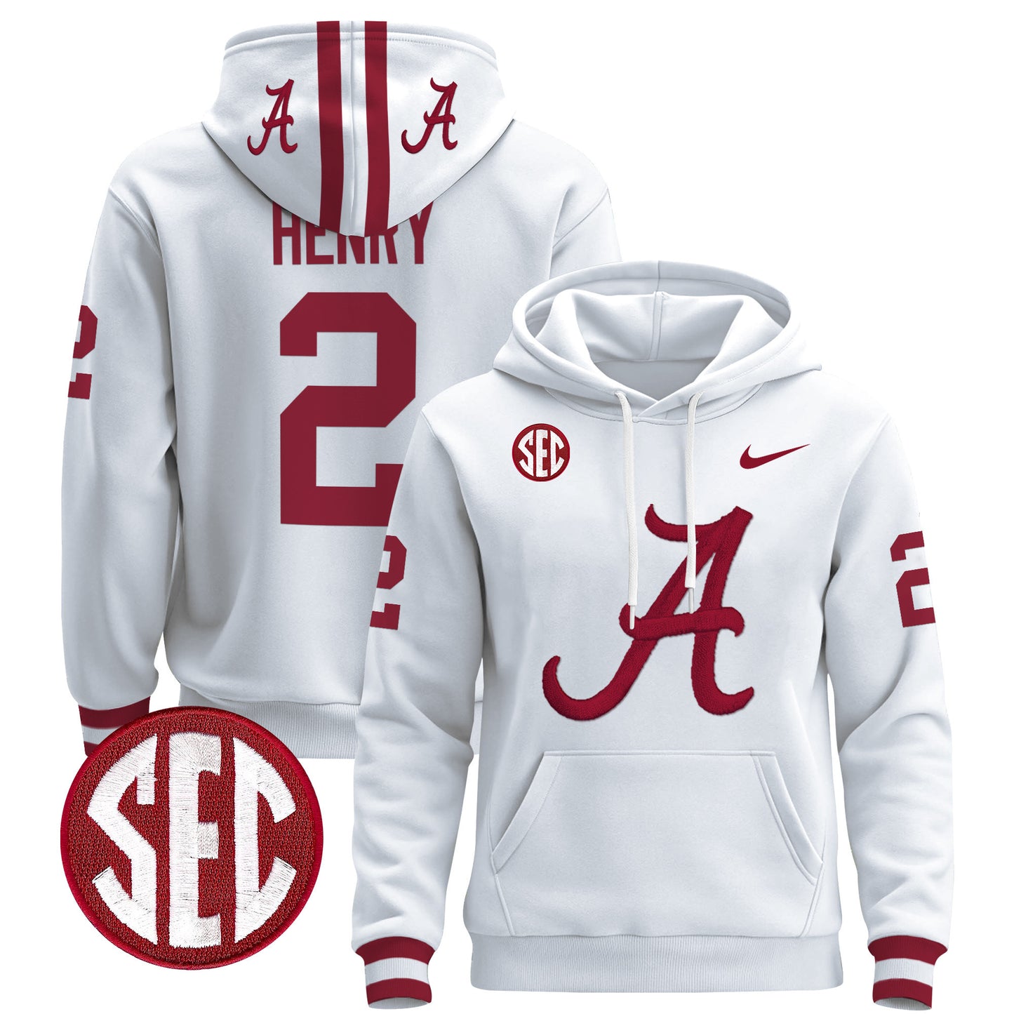 Alabama Crimson Tide 2024 Pullover Hoodie V2 - All Stitched