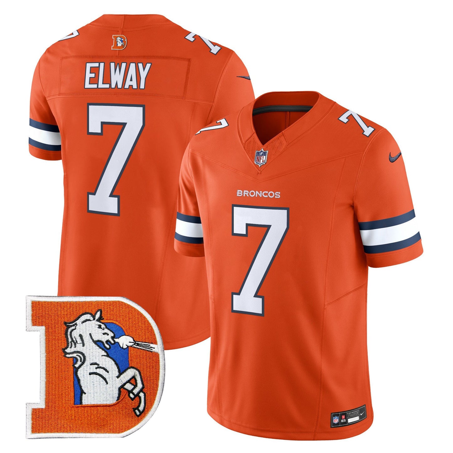 Denver Broncos Throwback Vapor Limited Jersey V2 - All Stitched