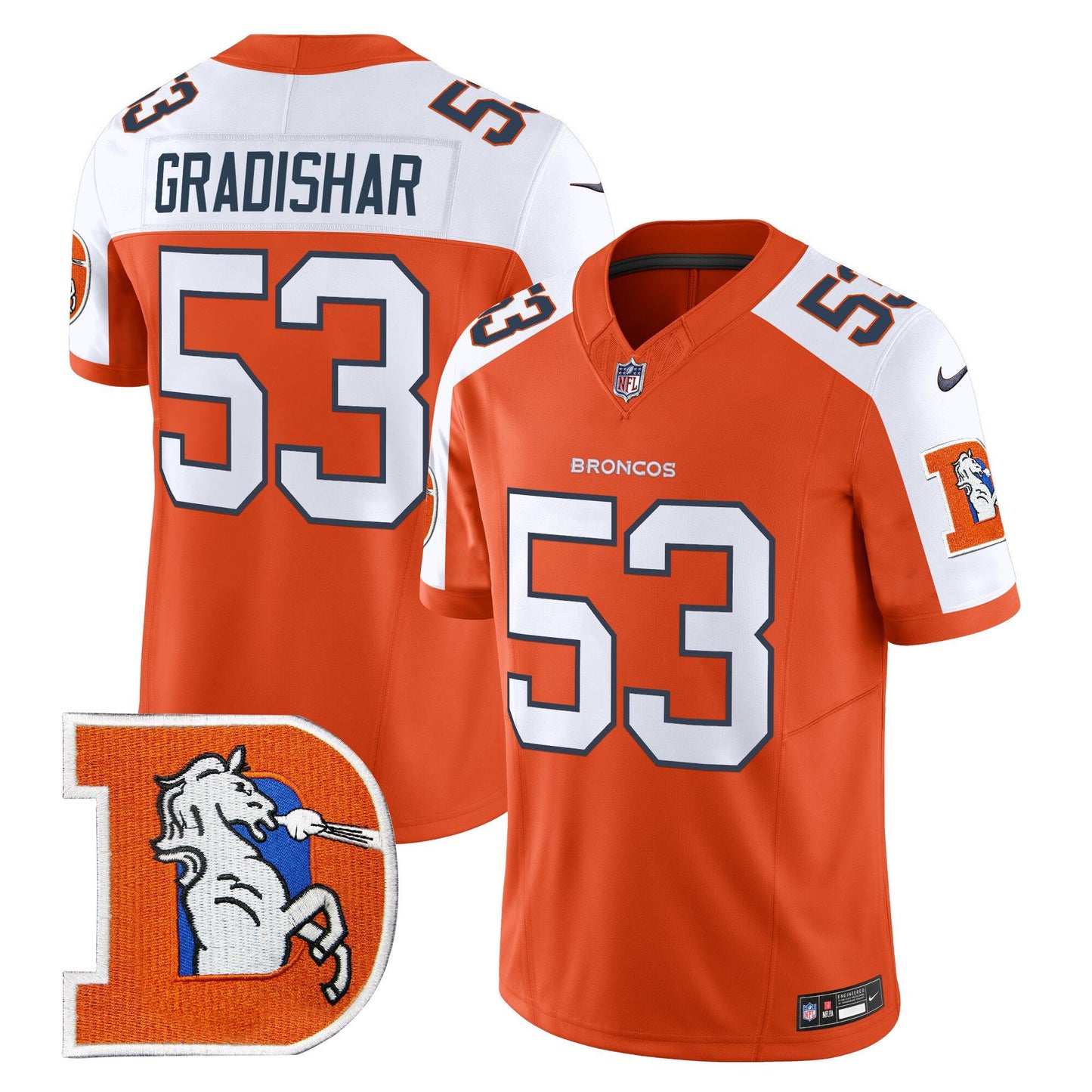 Denver Broncos Throwback Vapor Limited Jersey V2 - All Stitched