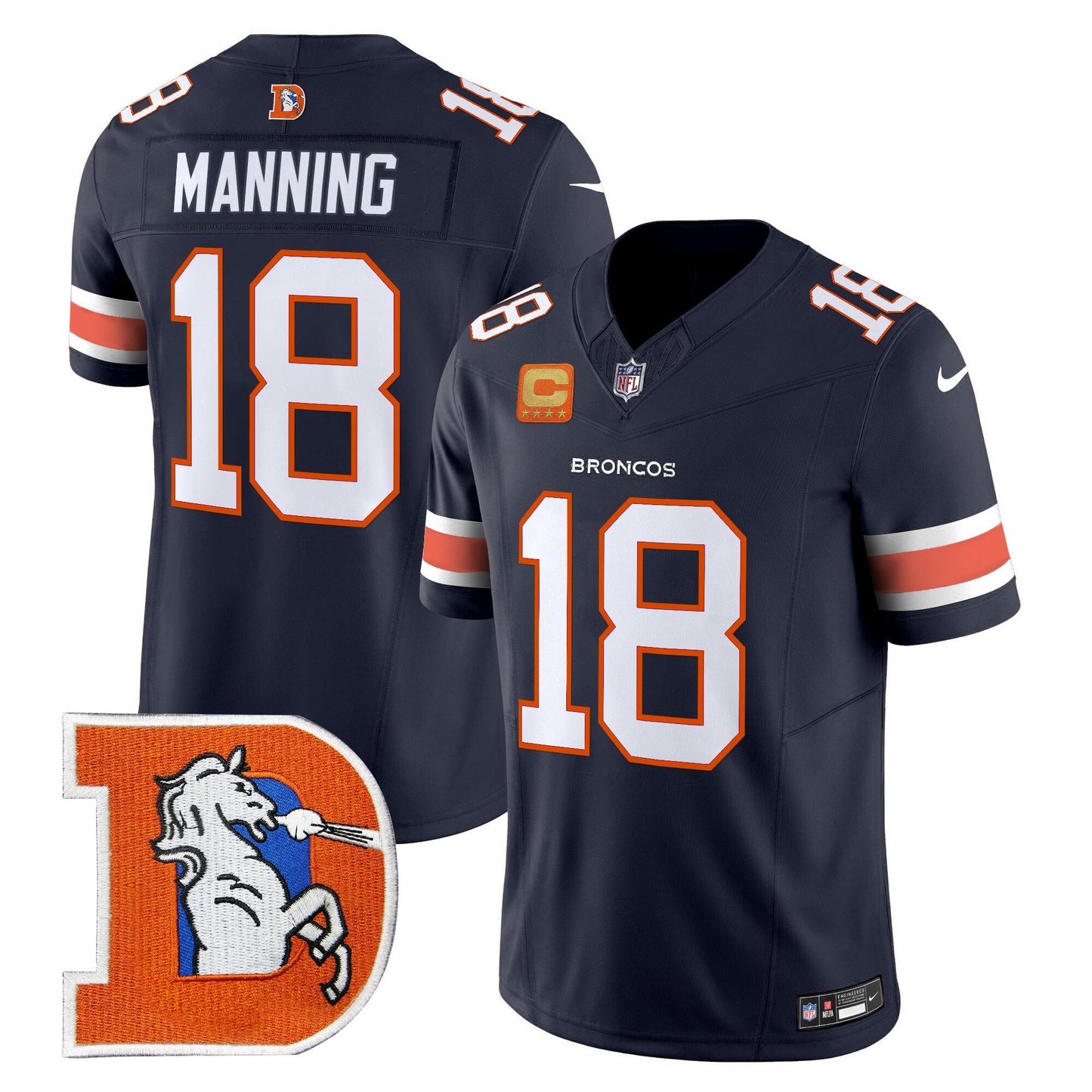 Denver Broncos Throwback Vapor Limited Jersey V2 - All Stitched