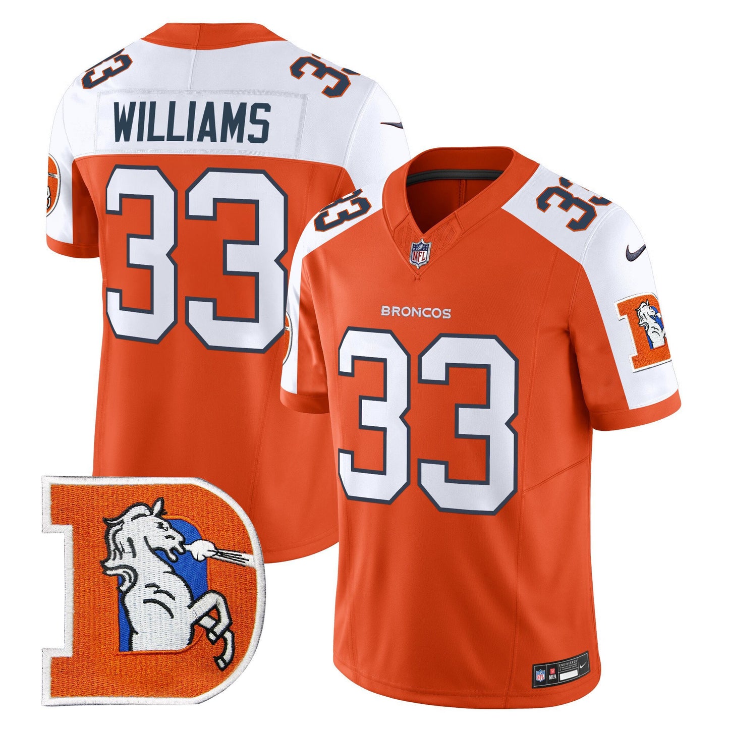 Denver Broncos Throwback Vapor Limited Jersey V2 - All Stitched