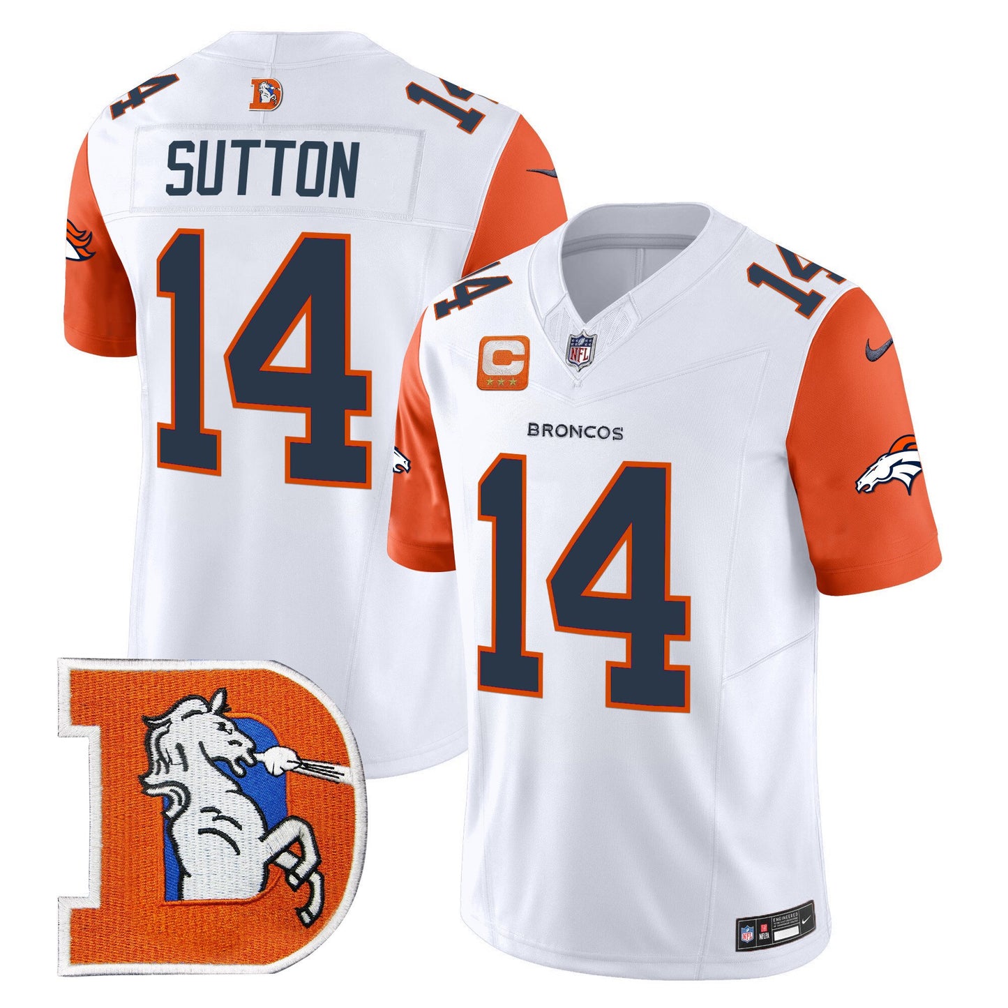 Denver Broncos Throwback Vapor Limited Jersey V2 - All Stitched