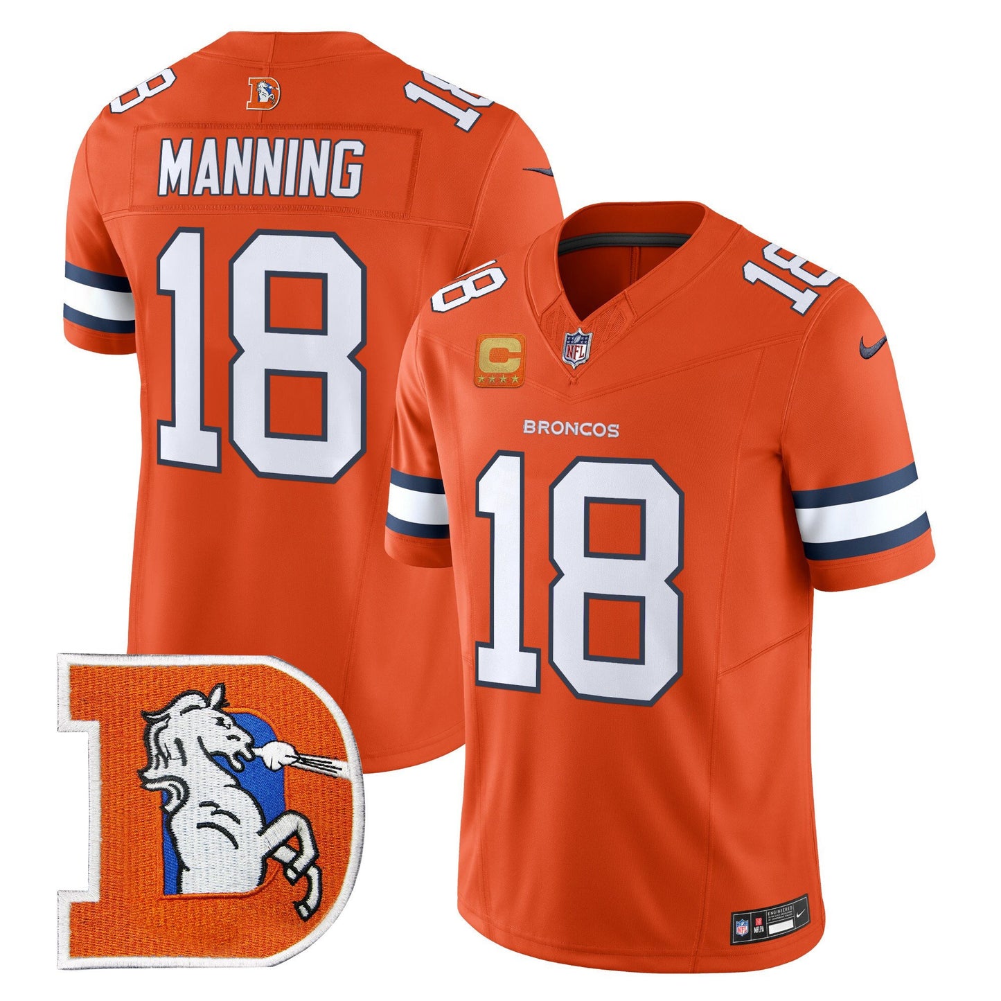 Denver Broncos Throwback Vapor Limited Jersey V2 - All Stitched