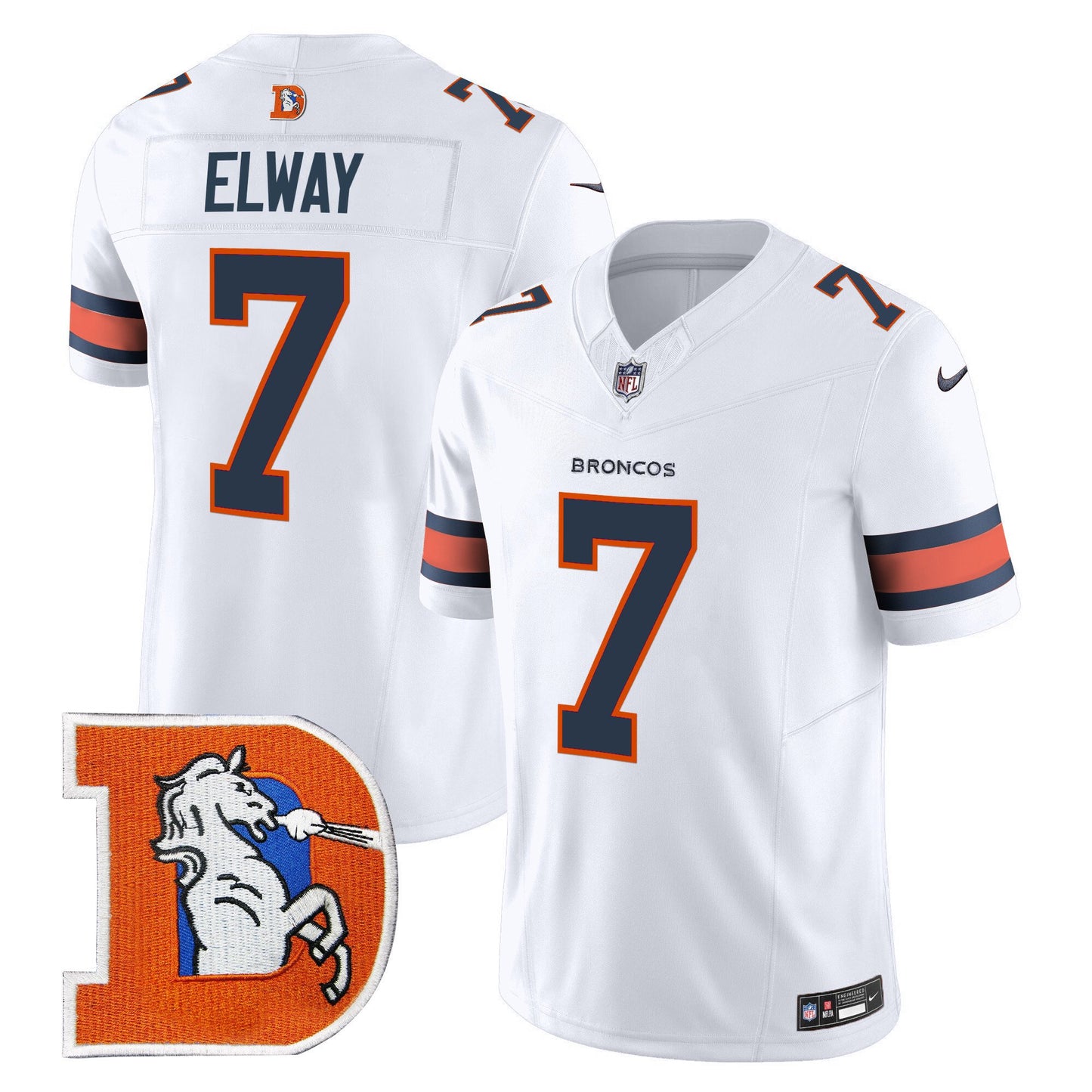 Denver Broncos Throwback Vapor Limited Jersey V2 - All Stitched