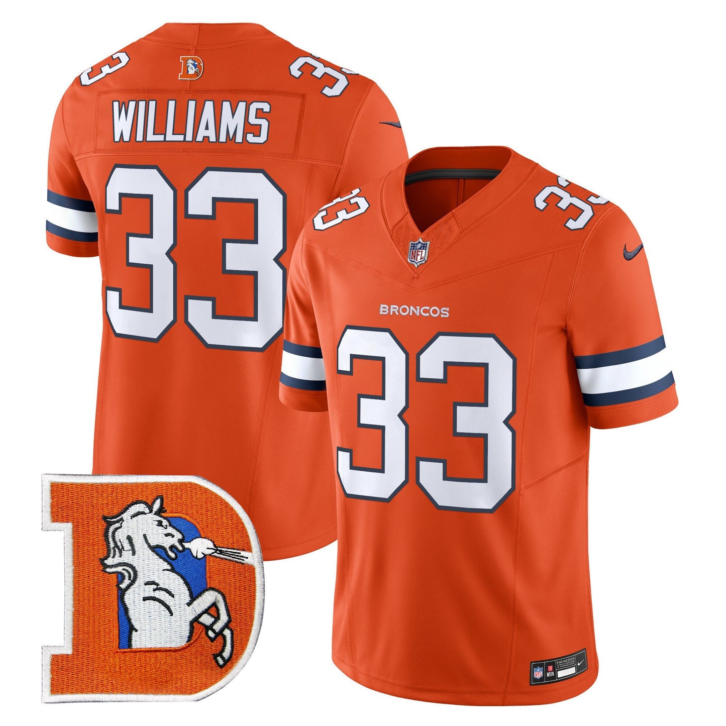 Denver Broncos Throwback Vapor Limited Jersey V2 - All Stitched