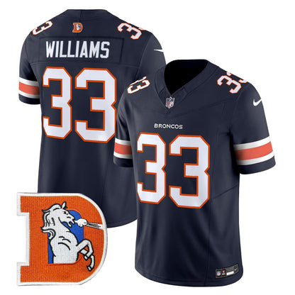 Denver Broncos Throwback Vapor Limited Jersey V2 - All Stitched