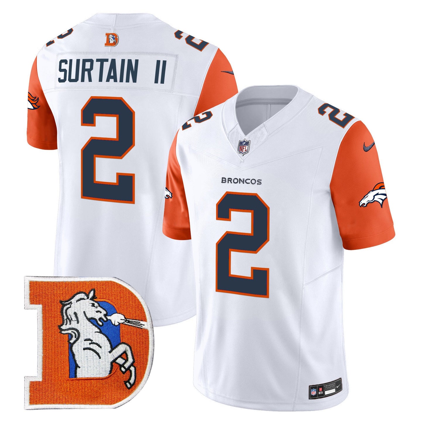 Denver Broncos Throwback Vapor Limited Jersey V2 - All Stitched