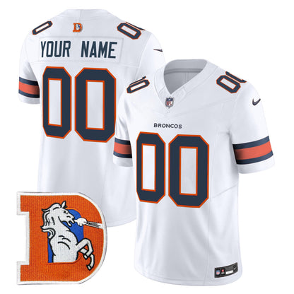 Denver Broncos Throwback Vapor Limited Custom Jersey V2 - All Stitched