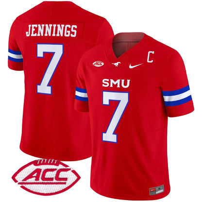 Men's SMU Mustangs 2024 Vapor Limited Jersey - All Stitched