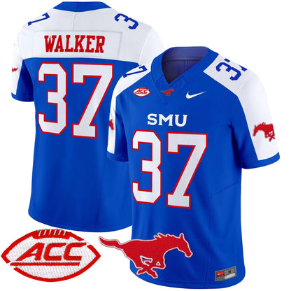 Men's SMU Mustangs 2024 Vapor Limited Jersey - All Stitched