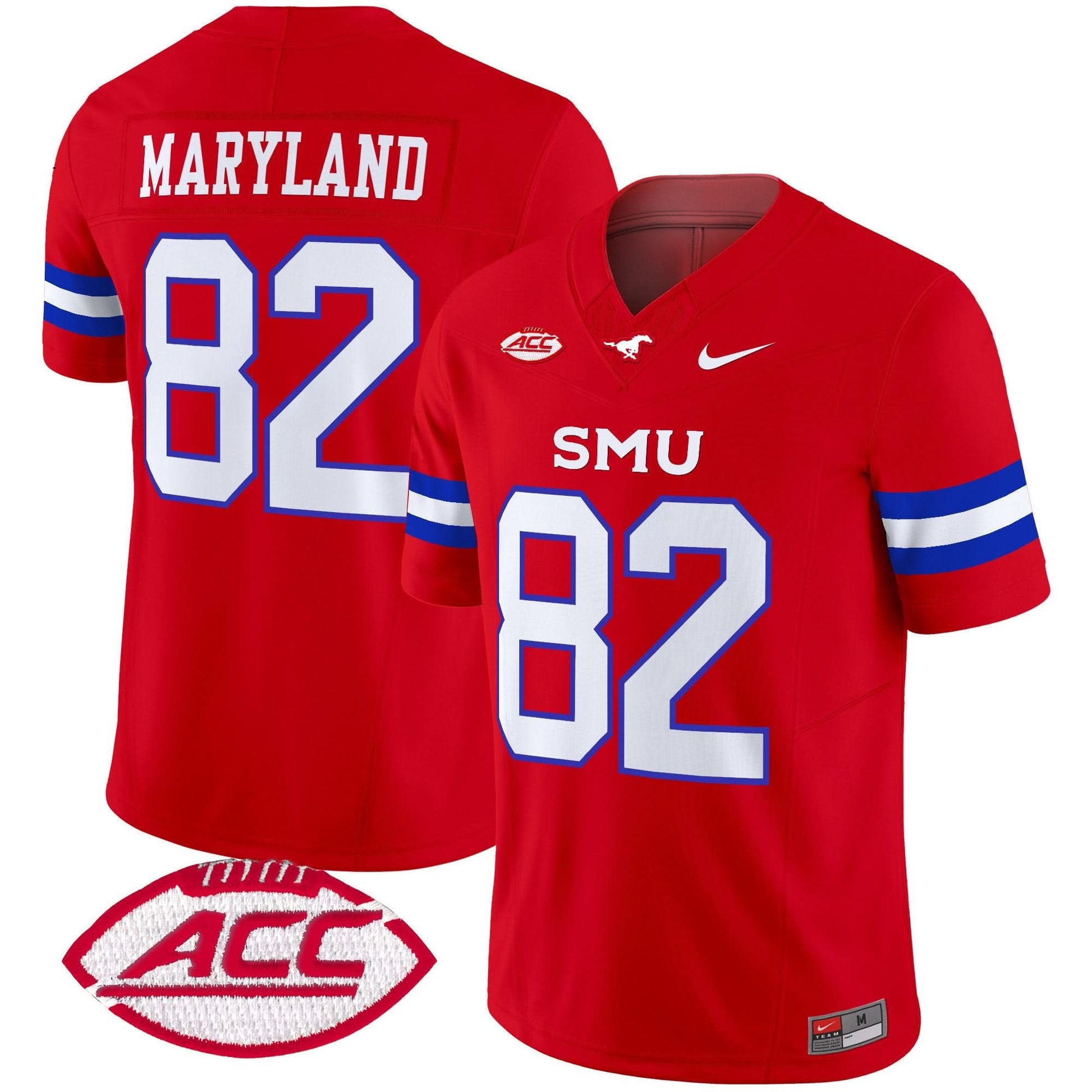 Men's SMU Mustangs 2024 Vapor Limited Jersey - All Stitched