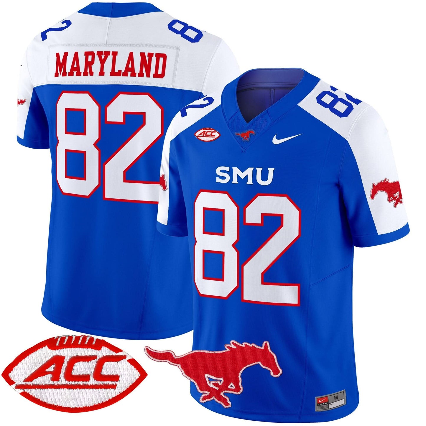 Men's SMU Mustangs 2024 Vapor Limited Jersey - All Stitched