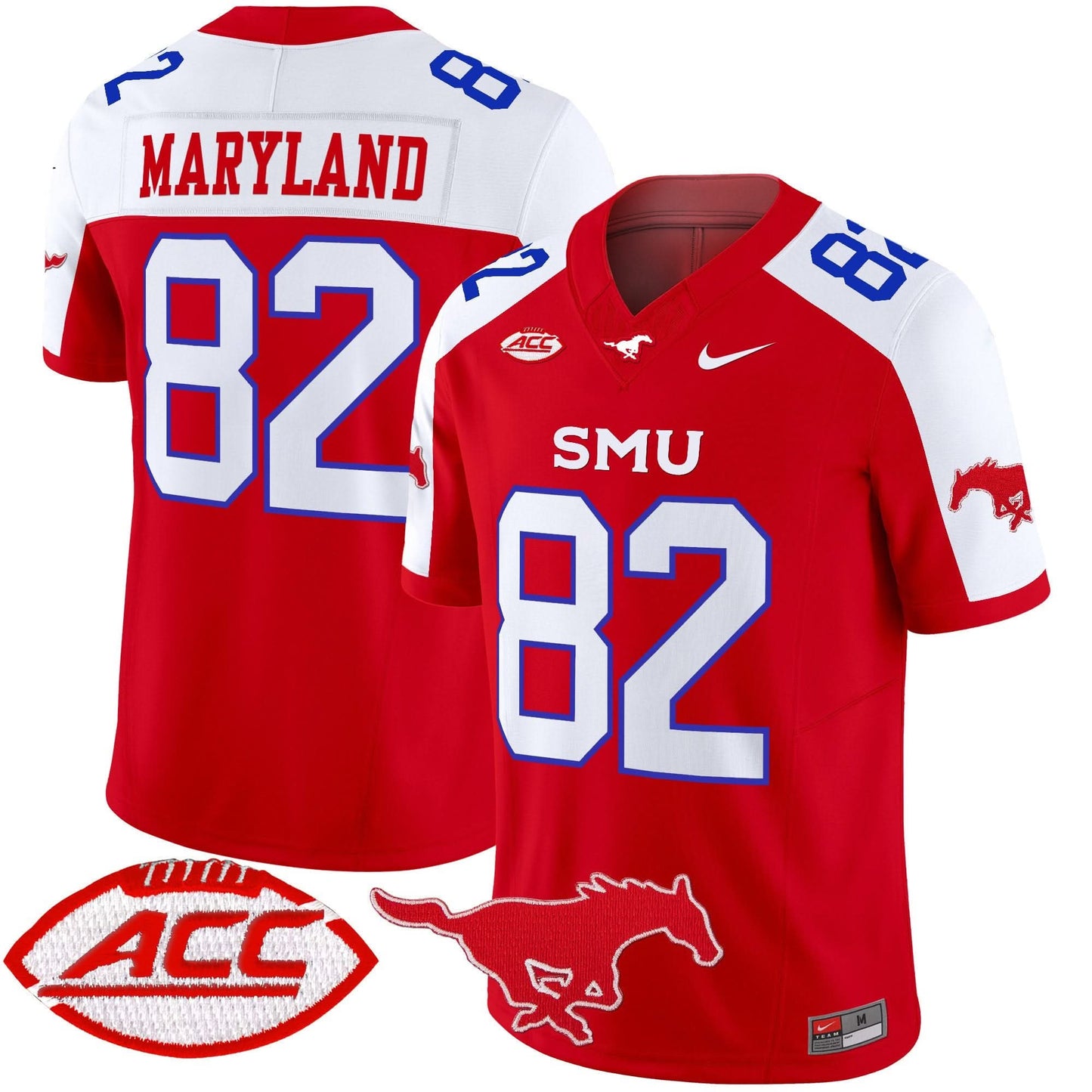Men's SMU Mustangs 2024 Vapor Limited Jersey - All Stitched