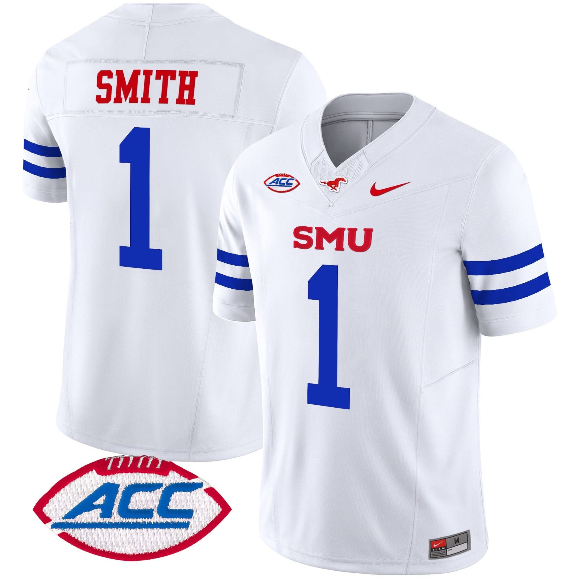 Men's SMU Mustangs 2024 Vapor Limited Jersey - All Stitched