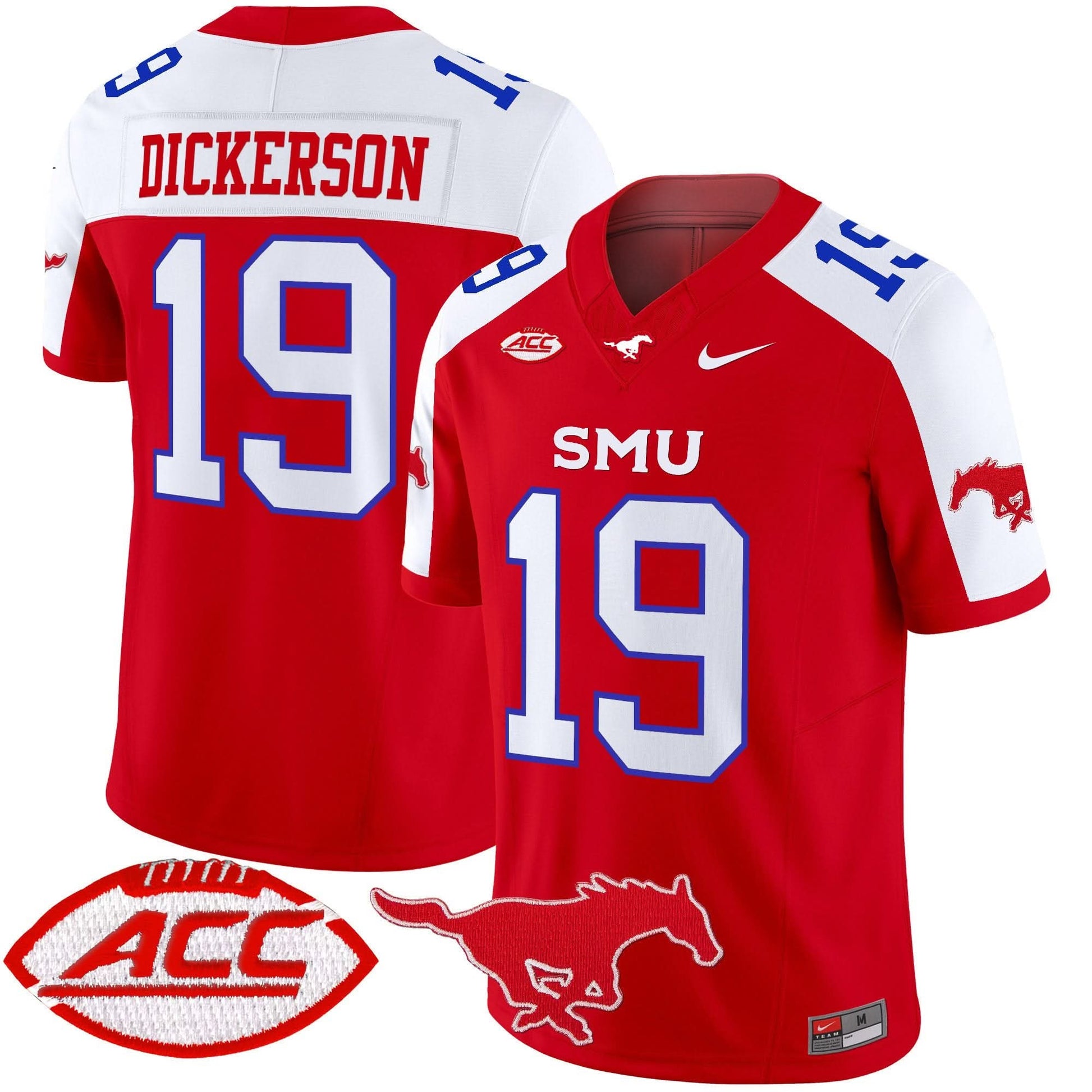 Men's SMU Mustangs 2024 Vapor Limited Jersey - All Stitched