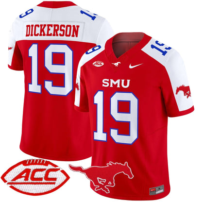 Men's SMU Mustangs 2024 Vapor Limited Jersey - All Stitched