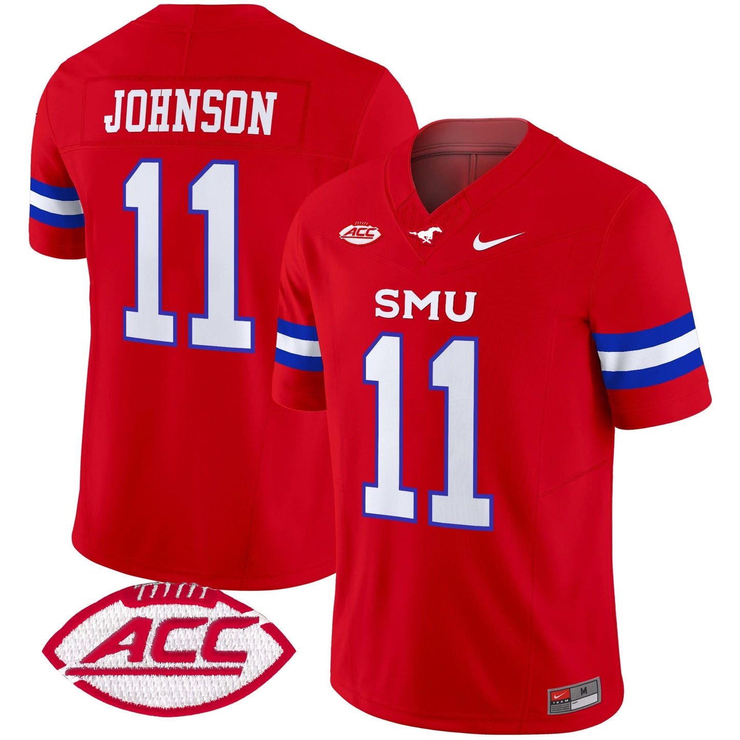 Men's SMU Mustangs 2024 Vapor Limited Jersey - All Stitched