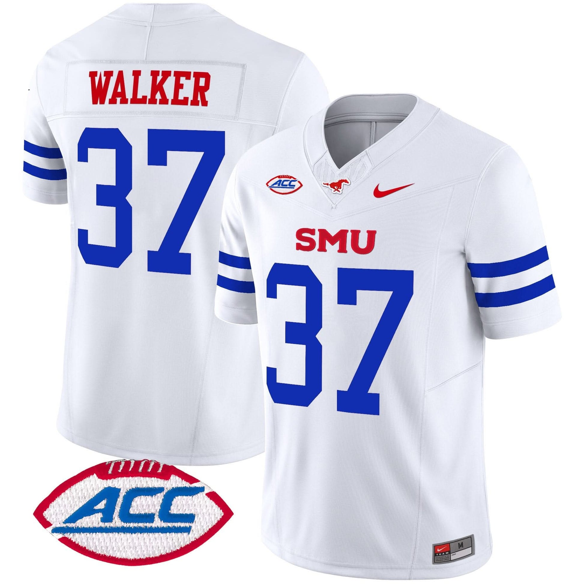 Men's SMU Mustangs 2024 Vapor Limited Jersey - All Stitched