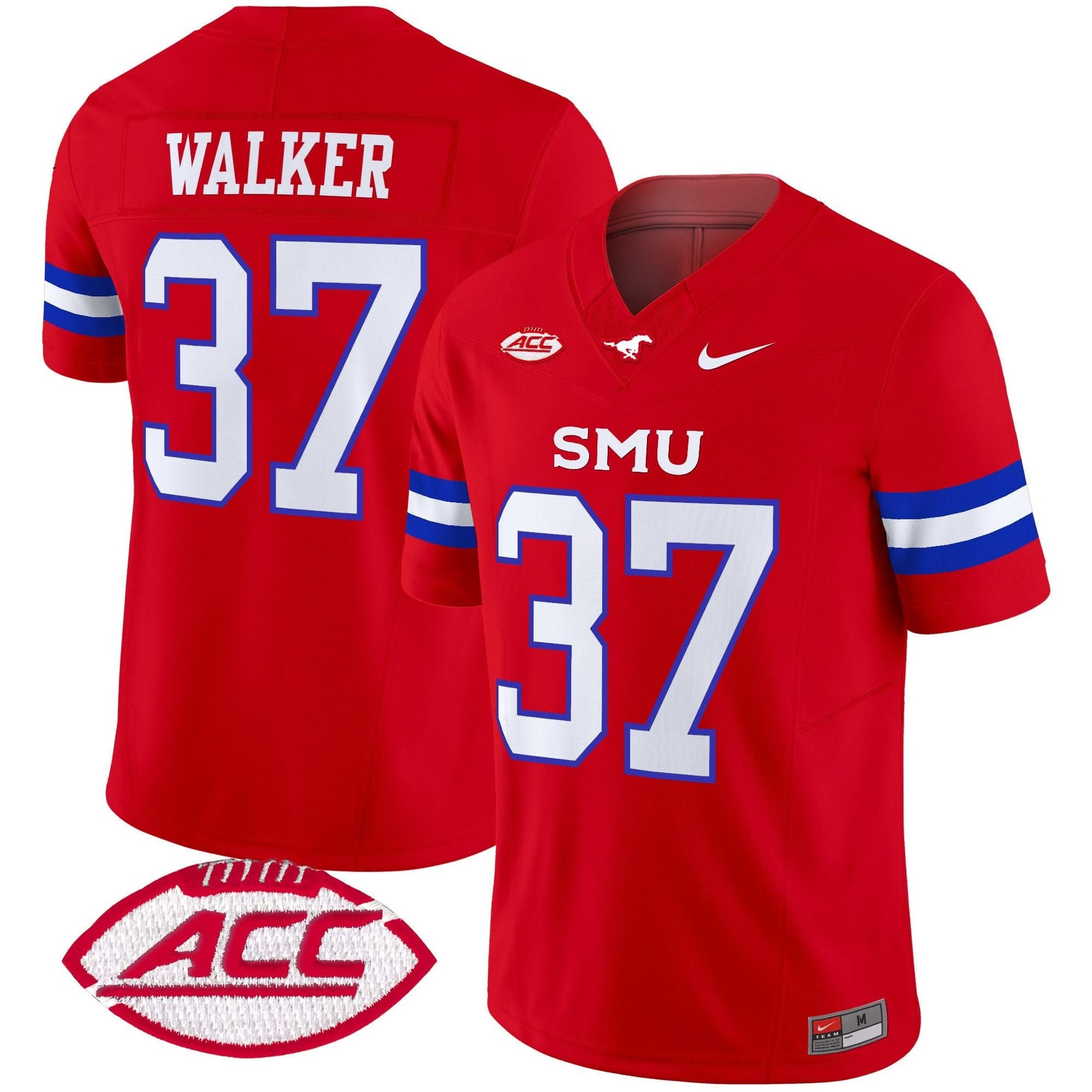 Men's SMU Mustangs 2024 Vapor Limited Jersey - All Stitched