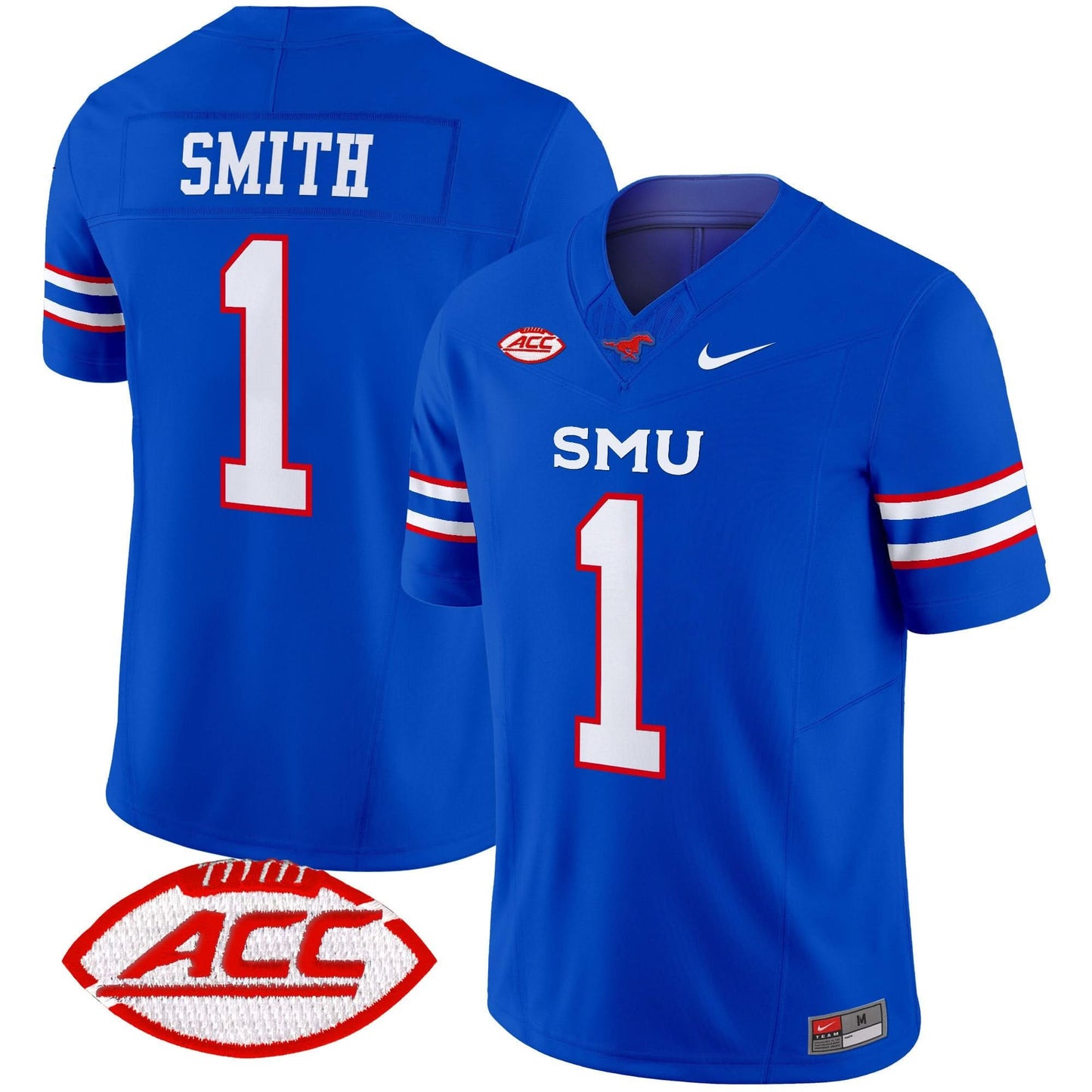 Men's SMU Mustangs 2024 Vapor Limited Jersey - All Stitched