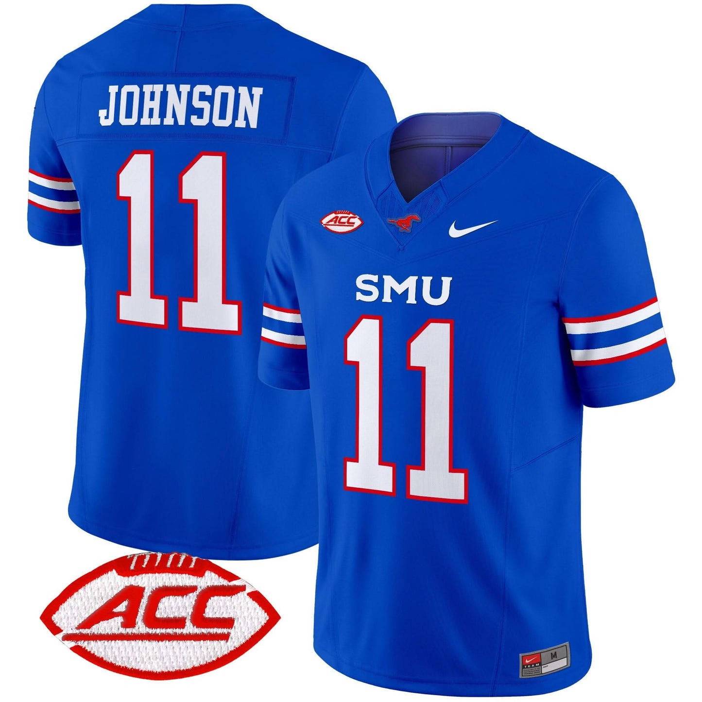 Men's SMU Mustangs 2024 Vapor Limited Jersey - All Stitched
