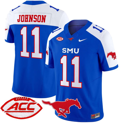 Men's SMU Mustangs 2024 Vapor Limited Jersey - All Stitched