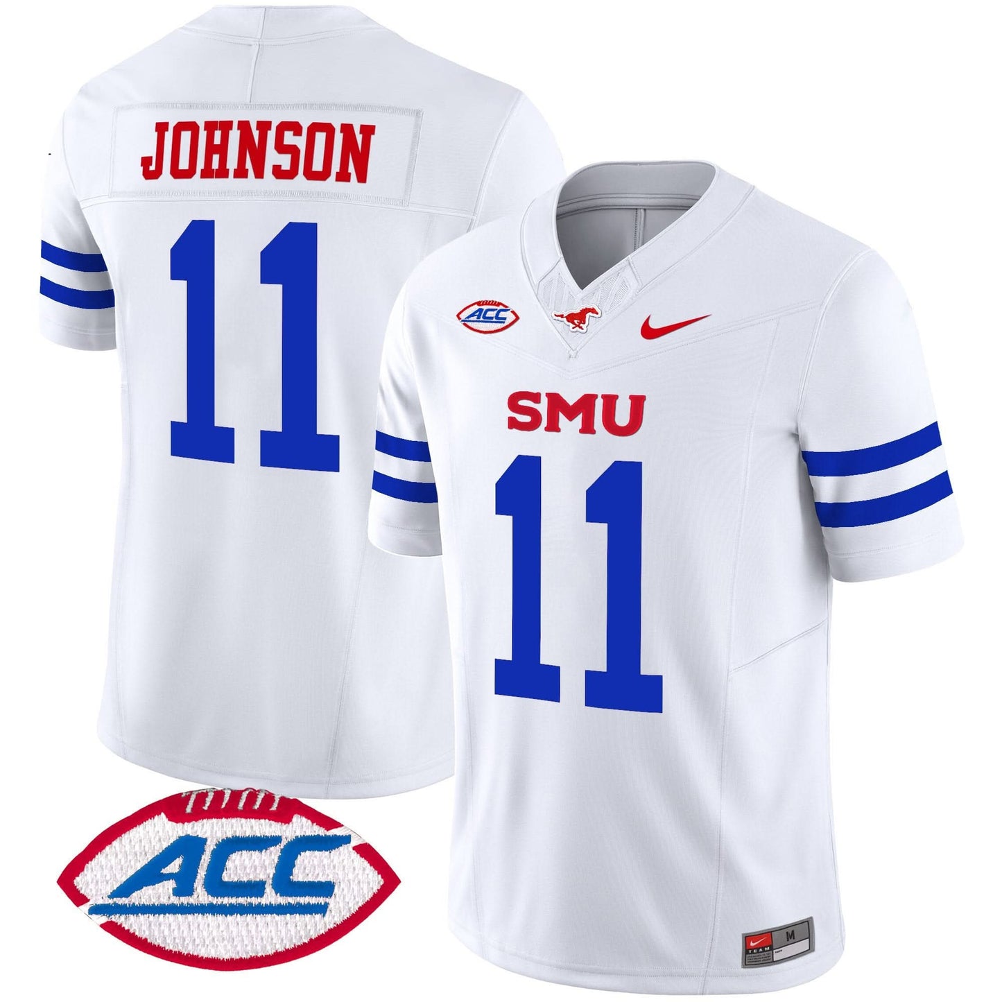 Men's SMU Mustangs 2024 Vapor Limited Jersey - All Stitched