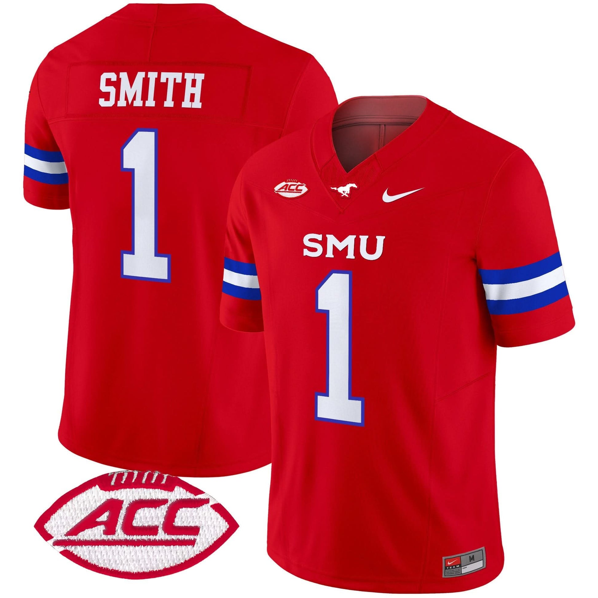 Men's SMU Mustangs 2024 Vapor Limited Jersey - All Stitched