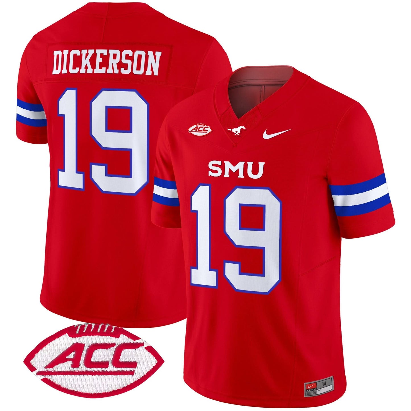 Men's SMU Mustangs 2024 Vapor Limited Jersey - All Stitched