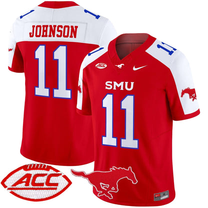 Men's SMU Mustangs 2024 Vapor Limited Jersey - All Stitched