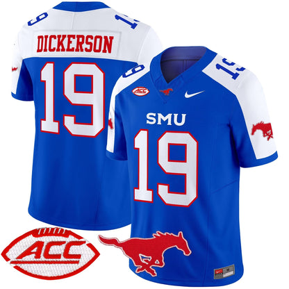 Men's SMU Mustangs 2024 Vapor Limited Jersey - All Stitched